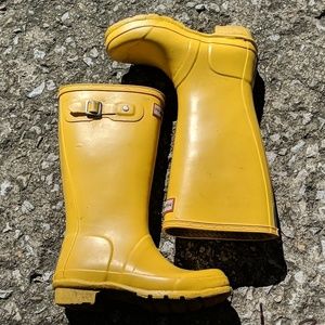 Hunter Yellow kids rain boots